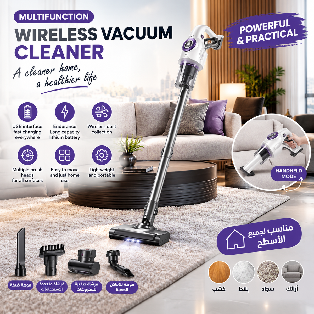 ASPIRATEUR MULTIFONCTION(sans fil)